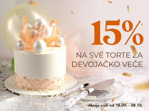 15% popusta na torte za devojačko veče