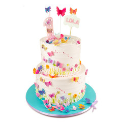 Dečije torte Lolina šarena torta sa leptirićima