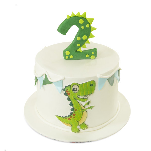 Zeleni dinosaurus torta
