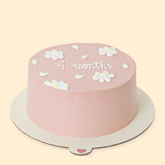 Dečije torte - Roze baby torta sa cvetićima