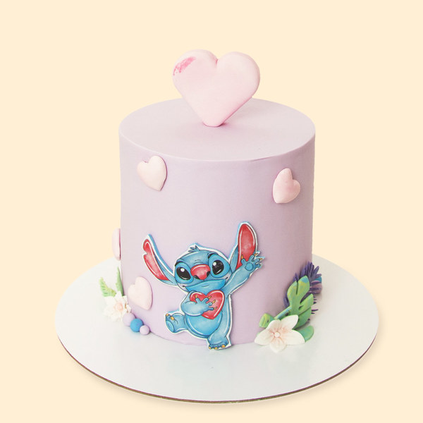 Roze Stitch torta sa srcem