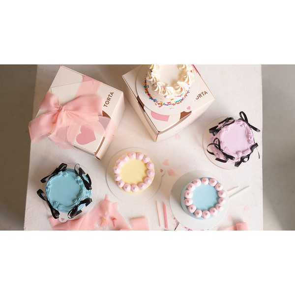2-Mini torta - roze mašna