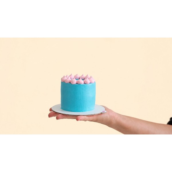 3-Mini torta - puf plava