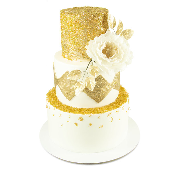 Zlatno bela torta sa bozurom