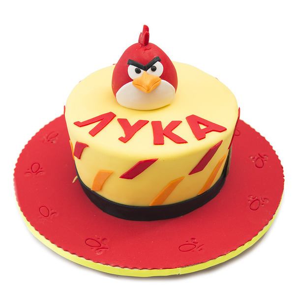 Red angry bird torta