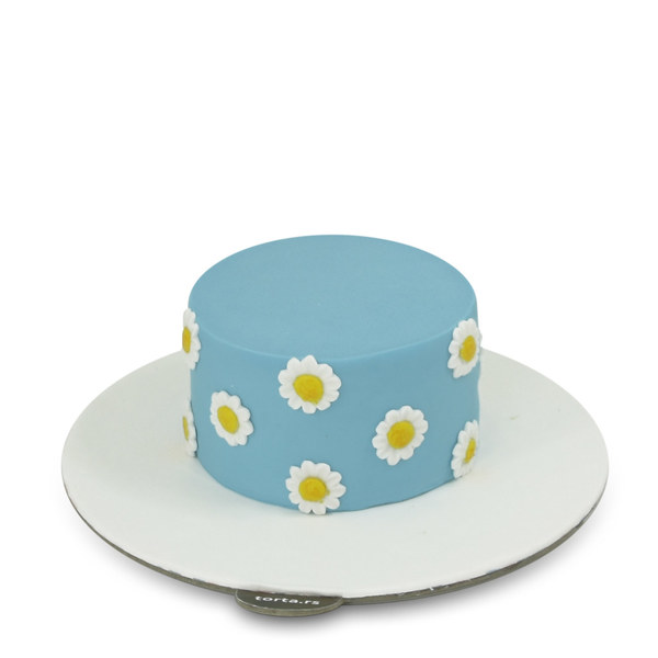 Plava cvetna torta