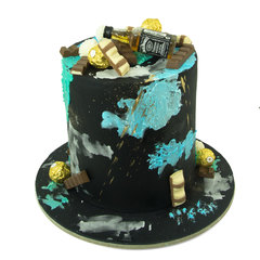 Svečane torte Crno-plava torta sa čokoladicama