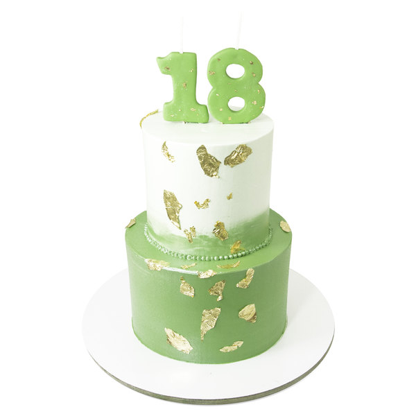 Zeleno-bela torta za 18.rodjendan