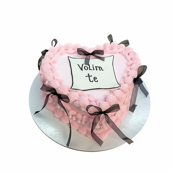 Roze torta- Volim te