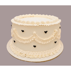 Svečane torte - Retro sa crnim srcicima