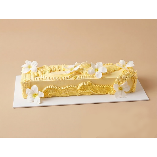 Elegantna žuta cvetna torta